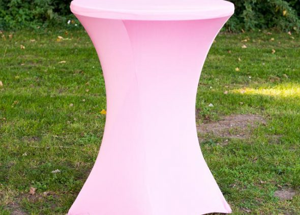 Statafel met rok roze huren - Partytentverhuur Amsterdam